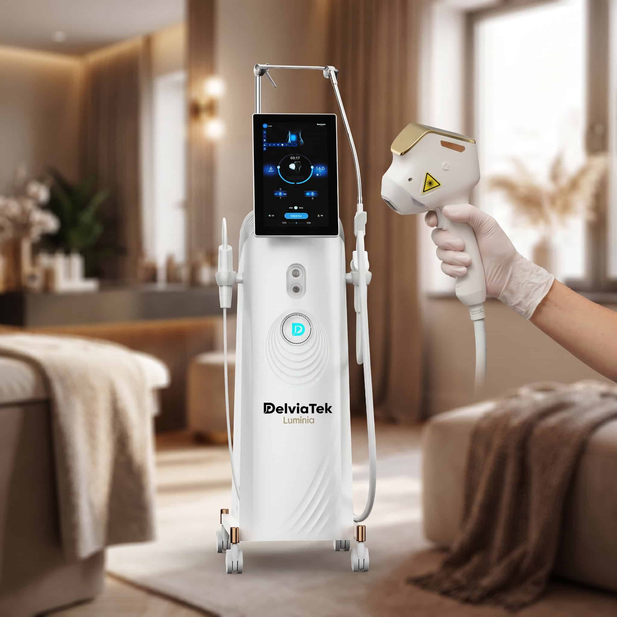 DelviaTek clinical technology platform in a professional aesthetic clinic